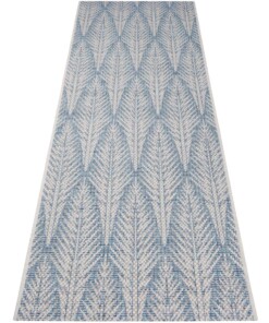 Binnen & buiten vloerkleed Pella - taupe/azuur - overzicht schuin, thumbnail