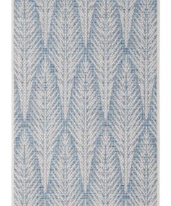 Binnen & buiten vloerkleed Pella - taupe/azuur - overzicht boven, thumbnail