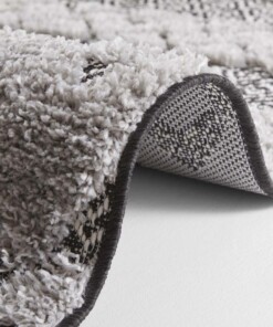 Vloerkleed 3D effect Todra - zwart/grijs - close up, thumbnail