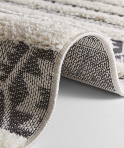 Vloerkleed 3D effect Sebou - crème/zwart - close up, thumbnail