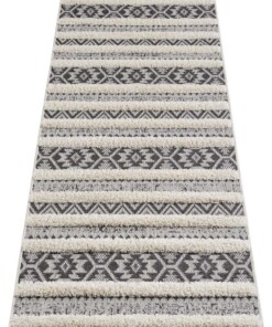 Vloerkleed 3D effect Sebou - crème/zwart - overzicht schuin, thumbnail