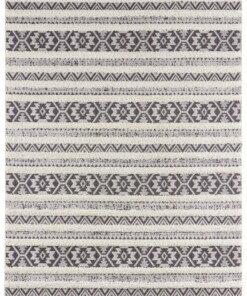 Vloerkleed 3D effect Sebou - crème/zwart - overzicht boven, thumbnail