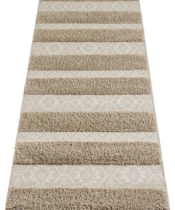 Vloerkleed 3D effect Temara - beige/grijs - overzicht schuin, thumbnail