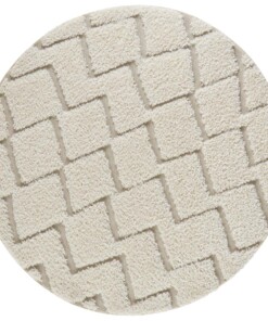 Rond vloerkleed 3D effect Dades - crème/beige - overzicht boven, thumbnail