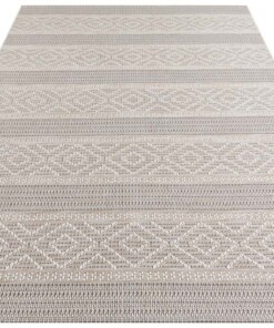 Elle Decoration buiten vloerkleed Rhone - crème/beige - overzicht schuin, thumbnail