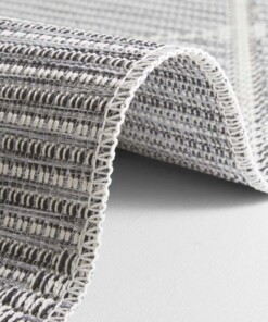 Elle Decoration buiten vloerkleed ruiten Yonne - crème/grijs - close up, thumbnail Elle Decoration buiten vloerkleed ruiten Yonne - crème/grijs - close up, thumbnail