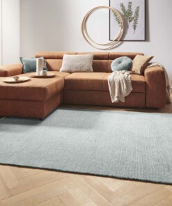 Effen vloerkleed Supersoft - lichtblauw - sfeer