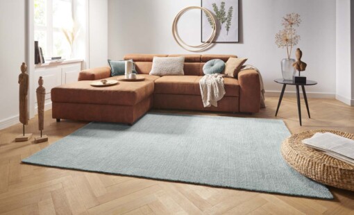 Effen vloerkleed Supersoft - lichtblauw - sfeer