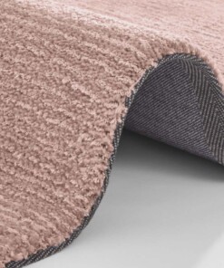 Effen vloerkleed Supersoft - oudroze - close up, thumbnail