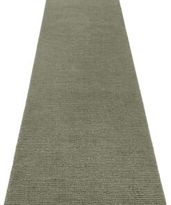 Effen loper Supersoft - mosgroen - overzicht schuin, thumbnail