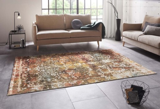 Design vloerkleed met franjes Menga - meerkleurig - sfeer