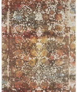 Design vloerkleed met franjes Menga - meerkleurig - overzicht boven, thumbnail