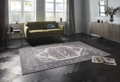 Design vloerkleed 3D Vilaine Elle Decoration - grijs/zilver - sfeer