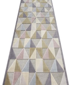 Design vloerkleed 3D Creuse Elle Decoration - lichtgrijs/pastel - overzicht schuin, thumbnail