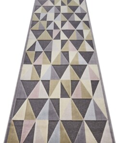 Design vloerkleed 3D Creuse Elle Decoration - donkergrijs/pastel - overzicht schuin, thumbnail