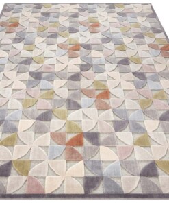 Design vloerkleed 3D Ailette Elle Decoration - lichtgrijs/pastel - overzicht schuin, thumbnail