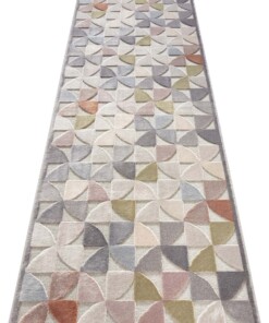 Design vloerkleed 3D Ailette Elle Decoration - lichtgrijs/pastel - overzicht schuin, thumbnail