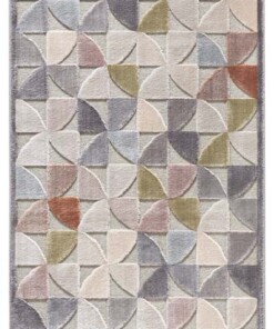 Design vloerkleed 3D Ailette Elle Decoration - lichtgrijs/pastel - overzicht boven, thumbnail