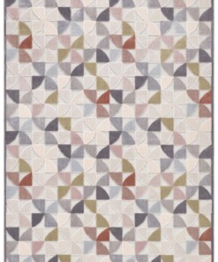 Design vloerkleed 3D Ailette Elle Decoration - lichtgrijs/pastel - overzicht boven, thumbnail