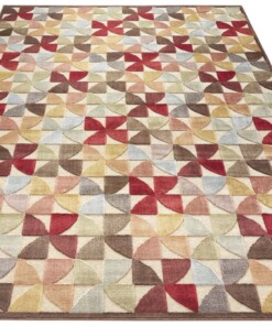 Design vloerkleed 3D Ailette Elle Decoration - bruin/multi - overzicht schuin, thumbnail