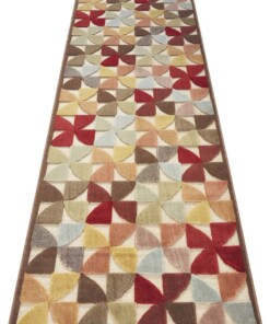 Design vloerkleed 3D Ailette Elle Decoration - bruin/multi - overzicht schuin, thumbnail