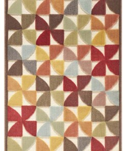 Design vloerkleed 3D Ailette Elle Decoration - bruin/multi - overzicht boven, thumbnail