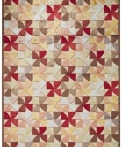 Design vloerkleed 3D Ailette Elle Decoration - bruin/multi - overzicht boven, thumbnail