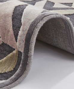 Design vloerkleed 3D Vézère Elle Decoration - donkergrijs/pastel - close up, thumbnail