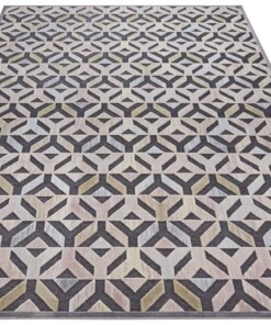 Design vloerkleed 3D Vézère Elle Decoration - donkergrijs/pastel - overzicht schuin, thumbnail