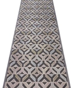 Design vloerkleed 3D Vézère Elle Decoration - donkergrijs/pastel - overzicht schuin, thumbnail