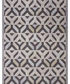 Design vloerkleed 3D Vézère Elle Decoration - donkergrijs/pastel - overzicht boven, thumbnail