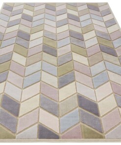 Design vloerkleed 3D Loire Elle Decoration - pastel/multi - overzicht schuin, thumbnail