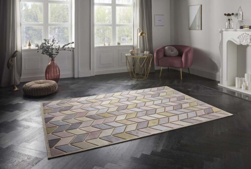 Design vloerkleed 3D Loire Elle Decoration - pastel/multi - sfeer
