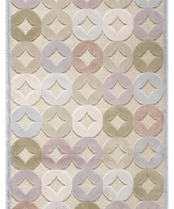 Design vloerkleed 3D Chiers Elle Decoration - zilver/pastel - overzicht boven, thumbnail Design vloerkleed 3D Chiers Elle Decoration - zilver/pastel - overzicht boven, thumbnail