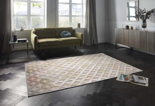 Design vloerkleed 3D Chiers Elle Decoration - zilver/pastel - sfeer