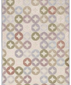 Design vloerkleed 3D Chiers Elle Decoration - zilver/pastel - overzicht boven, thumbnail Design vloerkleed 3D Chiers Elle Decoration - zilver/pastel - overzicht boven, thumbnail