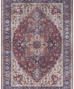 Vintage vloerkleed Anthea - rood/paars - overzicht boven, thumbnail Vintage vloerkleed Anthea - rood/paars - overzicht boven, thumbnail