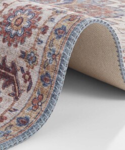 Vintage loper Anthea - cyaan - close up, thumbnail