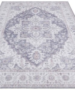 Vintage vloerkleed Anthea - mauve roze - overzicht schuin, thumbnail Vintage vloerkleed Anthea - mauve roze - overzicht schuin, thumbnail