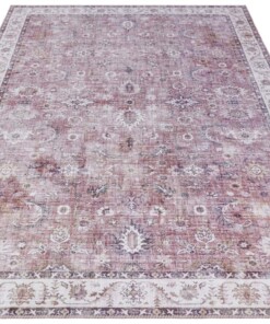 Vintage vloerkleed Vivana - framboos rood - overzicht schuin, thumbnail Vintage vloerkleed Vivana - framboos rood - overzicht schuin, thumbnail