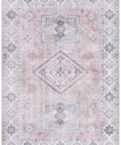 Vintage vloerkleed Gratia - oud roze - overzicht boven