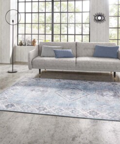 Vintage vloerkleed Gratia - lichtblauw - sfeer