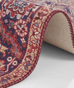 Vintage vloerkleed Amata - rood - close up, thumbnail