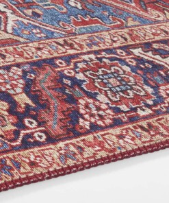 Vintage vloerkleed Amata - rood - close up, thumbnail