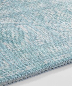 Vintage vloerkleed Carme - turquoise - close up, thumbnail Vintage vloerkleed Carme - turquoise - close up, thumbnail