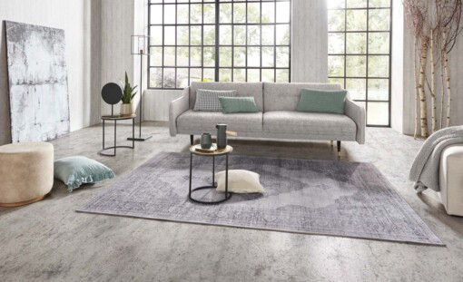 Vintage vloerkleed Carme - grijs - sfeer