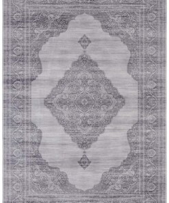 Vintage vloerkleed Carme - grijs - overzicht boven, thumbnail