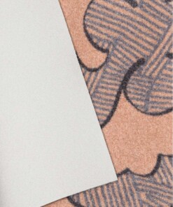 Design deurmat Leaf Elle Decoration - bruin/grijs - close up