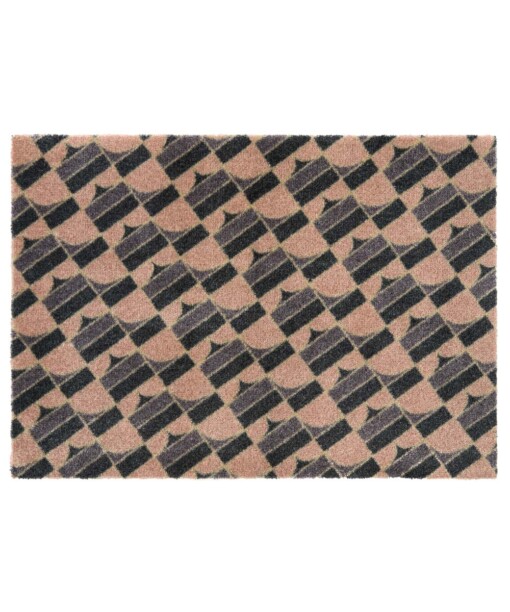 Design deurmat Monogram Elle Decoration - bruin/grijs - overzicht boven