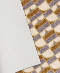 Design deurmat Monogram Elle Decoration - grijs/goud - close up, thumbnail Design deurmat Monogram Elle Decoration - grijs/goud - close up, thumbnail